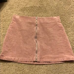 Velvet mini skirt